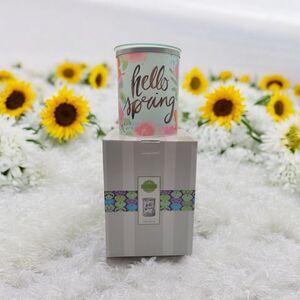 Retired Scentsy Hello Spring Warmer Shade & Dish - NO BURNER - Open‎ Box